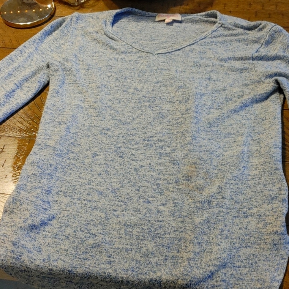 Girls Blue and White Sweater